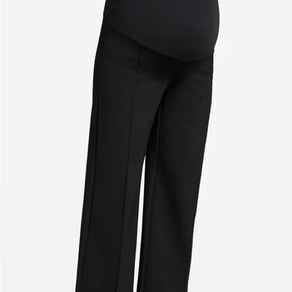 Old Navy Black Maternity Full panel straight-leg Pants- Super comfy